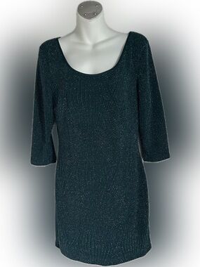 Rue21 Teal Metallic Scoop Neck Dress